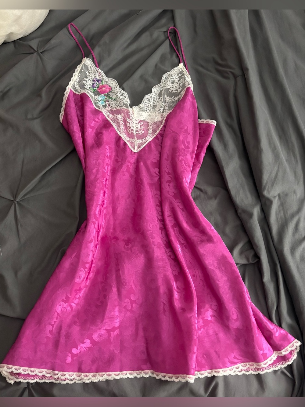 VTG lace slip dress